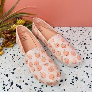 NEW TOMS x Paper Source Alpargatas Espadrille Peach Women’s Shoes Sz 11
